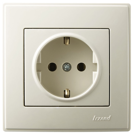 Розетка Lezard "Lesya" (705-0303-122B) з/з (кремова)