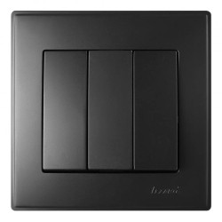 Потрійний вимикач Lezard "Lesya" 705-4242-109 (антрацит)