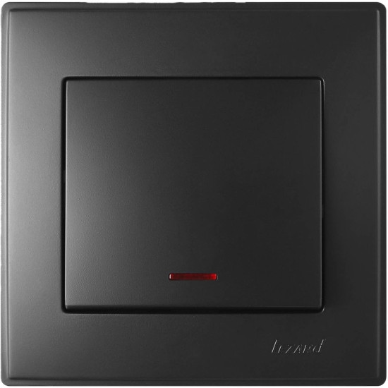 Вимикач Lezard "Lesya" 705-4242-111 з підсвічуванням (антрацит)
