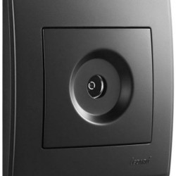 Прохідна ТВ розетка Lezard "Lesya" 705-4242-129 (антрацит)