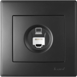 Комп'ютерна розетка Lezard "Lesya" 705-4242-139 (антрацит)