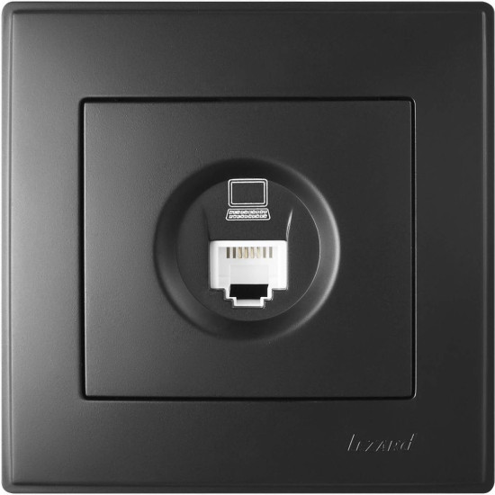 Комп'ютерна розетка Lezard "Lesya" 705-4242-139 (антрацит)