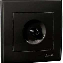 Супутникова розетка Lezard "Lesya" 705-4242-164 з роз'ємом F (антрацит)