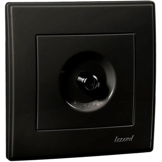 Супутникова розетка Lezard "Lesya" 705-4242-164 з роз'ємом F (антрацит)