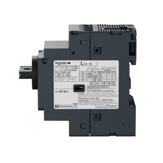 Автомат захисту двигуна Schneider Electric GV2P08 2.5-4 з комбінованим розчепленням