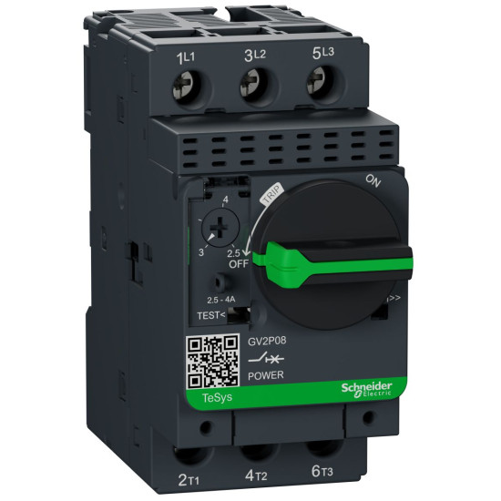 Автомат захисту двигуна Schneider Electric GV2P08 2.5-4 з комбінованим розчепленням
