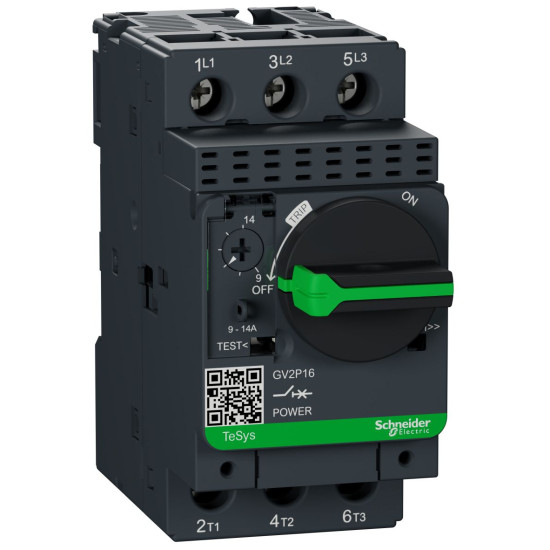 Автомат захисту двигуна Schneider Electric GV2P16 9-14 з комбінованим розчепленням
