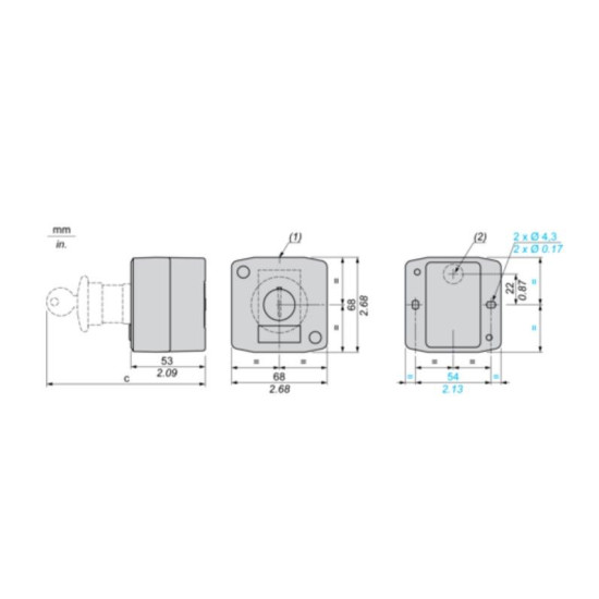 Кнопковий пост Schneider Electric XALD112 на 1 кнопку