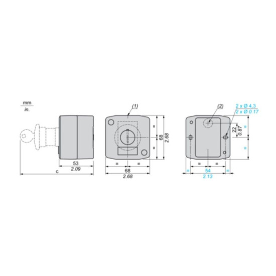 Кнопковий пост Schneider Electric XALD112E на 1 кнопку