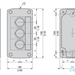 Кнопковий пост Schneider Electric XALD321 на 3 кнопки