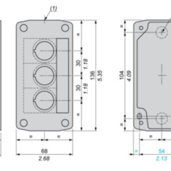 Пост управління Schneider Electric XALD328 на 3 кнопки
