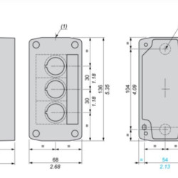 Пост управління Schneider Electric XALD334 на 3 кнопки