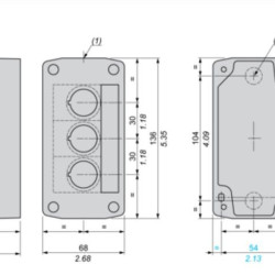 Кнопковий пост Schneider Electric XALD363M на 2 кнопки та сигнальну лампу