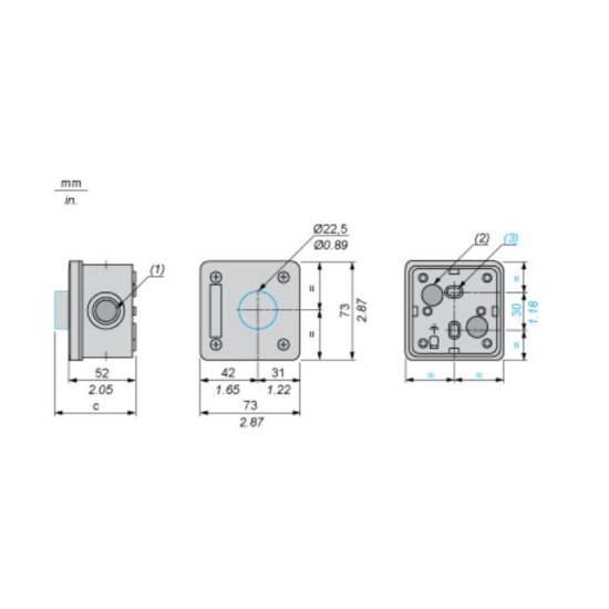 Пост управління Schneider Electric XALE1341 1NO на 1 кнопку