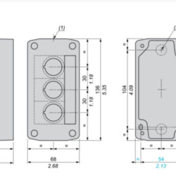 Кнопковий пост Schneider Electric XALD324E на 3 кнопки