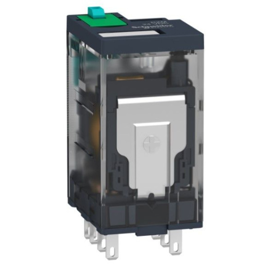 Мініатюрне реле Schneider Electric RXM4AB1BD 4CO 24В із блокованою тестовою кнопкою