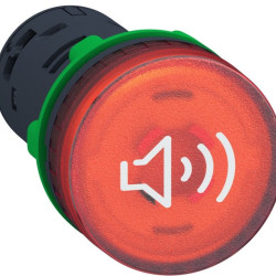 Дзвінок Schneider Electric XB5KS2B4 24В з підсвічуванням (червоний)