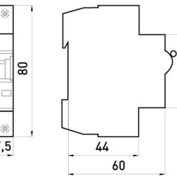 Модульний автоматичний вимикач E.Next e.mcb.pro.60.1N.С25.thin 1р+N 25А C (p055003)