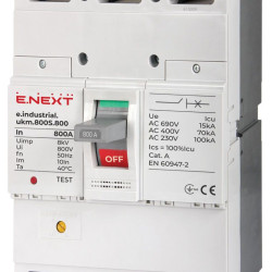 Силовий автоматичний вимикач E.Next e.industrial.ukm.800S.800 3р 800А (i0010012)