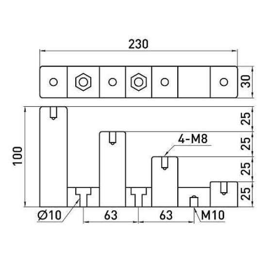 Ступінчатий ізолятор E.Next e.step.cj4-30 700A (s054104)