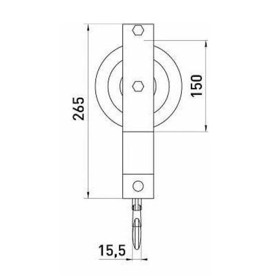 Ролік для підвіски кабелю E.Next e.roll.g.150.60 (p0470031)