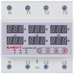 Реле контроля фаз E.Next e.control.v16 63А 3 NO з індикацією (p0690026)
