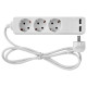 Подовжувач E.Next e.es.3.1.5.z.b.2.usb 3 гнізда 1.5м з USB-зарядкою (s042128)