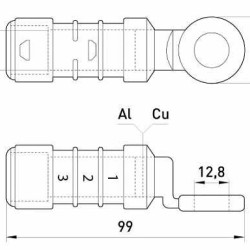 Ізольований наконечник E.Next e.end.pro.cptau.50 50 кв.мм (p0630001)