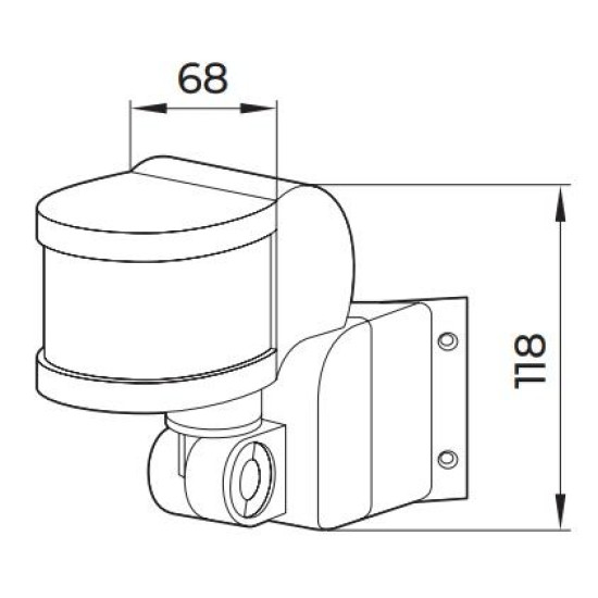 Інфрачервоний датчик руху E.Next e.sensor.pir.13.white 270° IP44 білий (s061018)