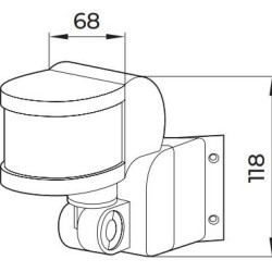Інфрачервоний датчик руху E.Next e.sensor.pir.13.black 270° IP44 чорний (s061019)
