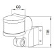 Інфрачервоний датчик руху E.Next e.sensor.pir.13.black 270° IP44 чорний (s061019)