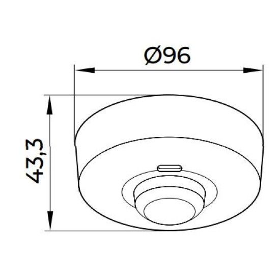 Мікрохвильовий датчик руху E.Next e.sensor.mw.700.white 360° IP20 білий (s061021)