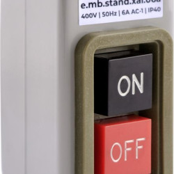 Металевий кнопковий пост E.Next e.mb.stand.xal.06a 6А On-Off (s006023)