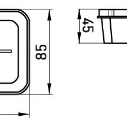 Розподільча коробка E.Next e.db.stand.85.85.45.gk пластикова під гіпсокартон (s027030)