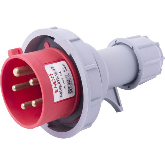 Переносна силова вилка E.Next e.plug.015.16.67 5п 16А 400В IP67 (i082003)