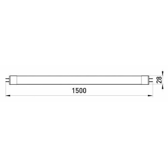 Лінійна світлодіодна лампа E.Next e.save.LED.Eco.T8.150.G13.24.6500 G13 24Вт 6500К (l0650511)