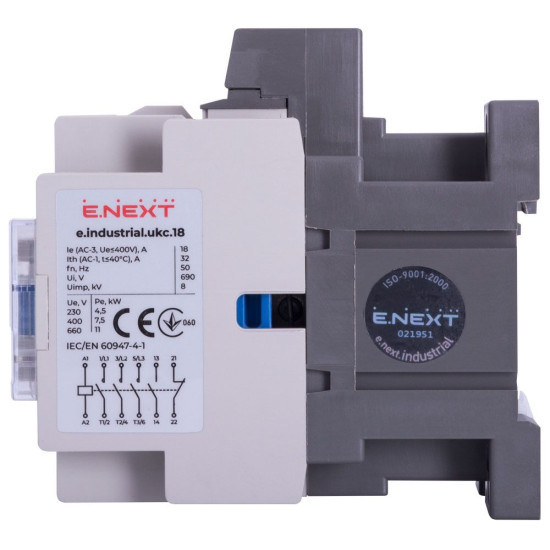 Контактор E.Next e.industrial.ukc.18.42 18A 42В 1NO+1NC (i.0090075)