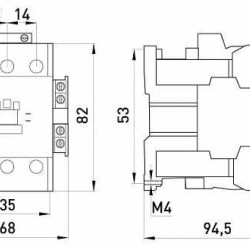 Контактор E.Next e.industrial.ukc.32.42 32A 42В 1NO+1NC (i.0090080)