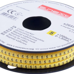 Кабельний маркер E.Next e.marker.stand.0.1.5.5 0-1,5 кв.мм 5 1000шт (s2037036)