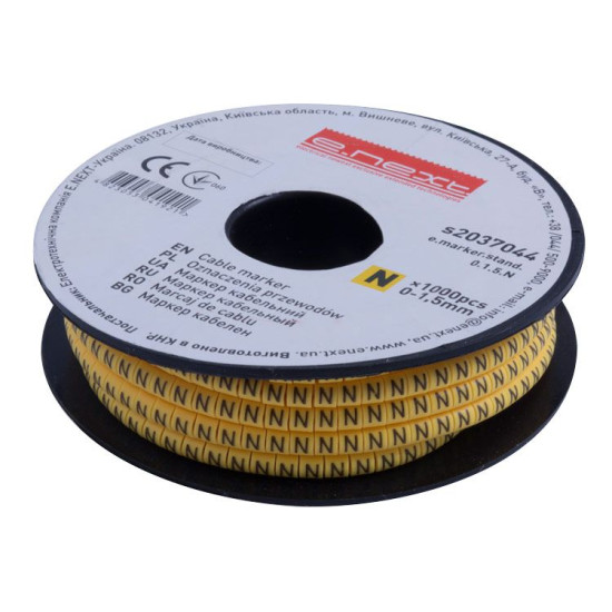 Кабельний маркер E.Next e.marker.stand.0.1.5.N 0-1,5 кв.мм N 1000шт (s2037044)