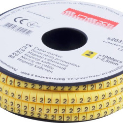 Кабельний маркер E.Next e.marker.stand.1.2.5.2 1-2,5 кв.мм 2 1000шт (s2037047)
