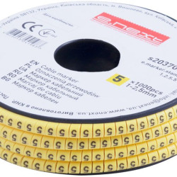 Кабельний маркер E.Next e.marker.stand.1.2.5.5 1-2,5 кв.мм 5 1000шт (s2037050)