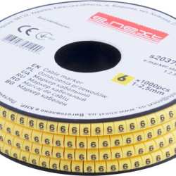 Кабельний маркер E.Next e.marker.stand.1.2.5.6 1-2,5 кв.мм 6 1000шт (s2037051)