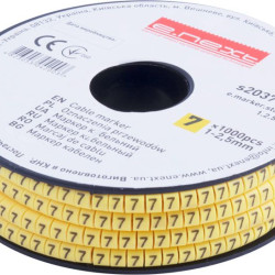 Кабельний маркер E.Next e.marker.stand.1.2.5.7 1-2,5 кв.мм 7 1000шт (s2037052)