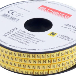 Кабельний маркер E.Next e.marker.stand.1.2.5.N 1-2,5 кв.мм N 1000шт (s2037058)