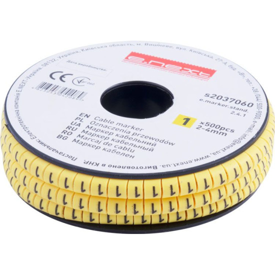 Кабельний маркер E.Next e.marker.stand.2.4.1 2-4 кв.мм 1 500шт (s2037060)