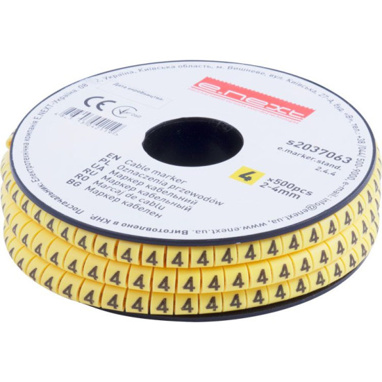 Кабельний маркер E.Next e.marker.stand.2.4.4 2-4 кв.мм 4 500шт (s2037063)