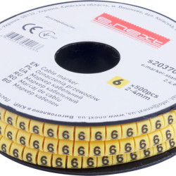 Кабельний маркер E.Next e.marker.stand.2.4.6 2-4 кв.мм 6 500шт (s2037065)