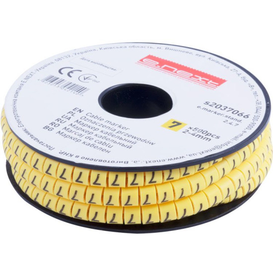 Кабельний маркер E.Next e.marker.stand.2.4.7 2-4 кв.мм 7 500шт (s2037066)