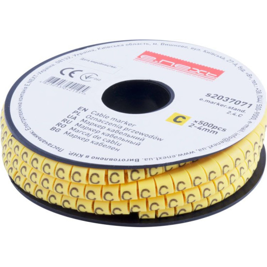 Кабельний маркер E.Next e.marker.stand.2.4.C 2-4 кв.мм C 500шт (s2037071)